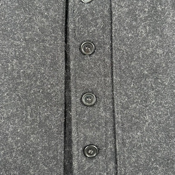 Filson Mens Mackinaw Wool Vest Charcoal Gray 100% Virgin Wool Made in USA V-Neck - Picture 5 of 9